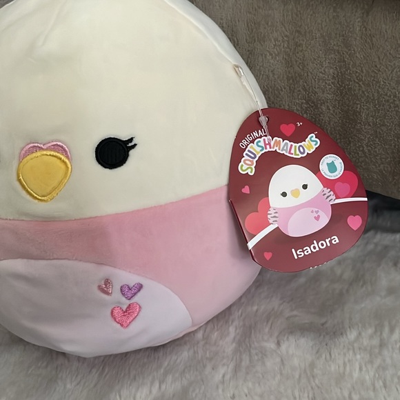 🦜Squishmallows Isadora Pink & White Parakeet First to Market 8” NWT FTM - Picture 4 of 6
